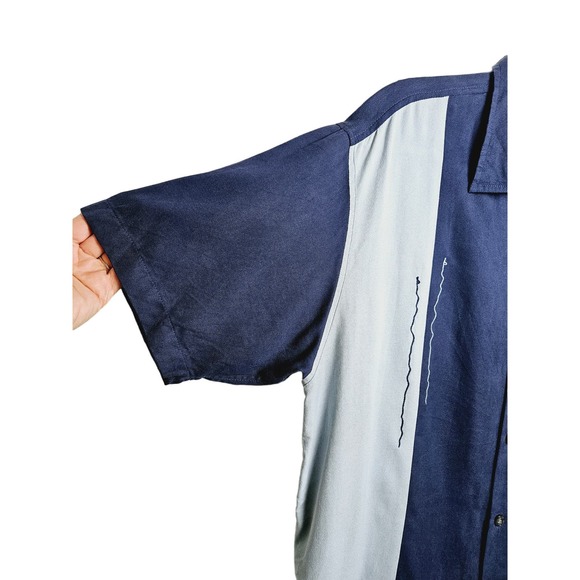 Lansky Bros. Clothier to the King Men's Silk Button Down Shirt Size XL - Picture 3 of 10